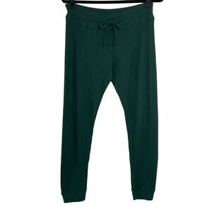 Beyond Yoga Forest Green Waffle Living Easy Knit Sweatpant Joggers XS